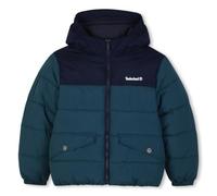 Timberland, Plumífero con Capucha, Logo Estampado, Niño, Azul Mar Negro, 6 Años