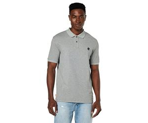 Timberland Polo de piqué TFO SS Millers River para hombre (regular), Medium Grey Heather, XL