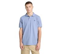 Timberland - Polo para hombre regular con logotipo, azul celeste, S