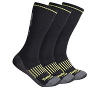 Timberland PRO 3-Pack Crew Socks Calcetines de Equipo, Negro-Paquete de 3, L (Pack de 3) para Hombre