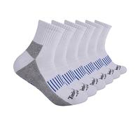 Timberland PRO 6-Pack Quarter Socks Calcetín de Cuarto, Blanco (6 Unidades), L (Pack de 6) para Hombre