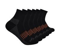 Timberland PRO 6-Pack Quarter Socks Calcetín, Negro 6 Piezas, XL (Pack de 6) para Hombre