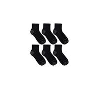 Timberland PRO Calcetines casuales para hombre (paquete de 6), Negro, L