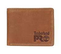 Timberland Pro Cartera Plegable de Cuero para Hombre con Ventana Trasera de identificación, Trigo/Pullman, Talla única