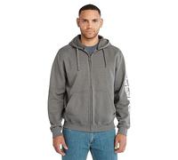 Timberland Hood Honcho Sport-Sudadera con Cremallera Completa Capucha, Carbón Oscuro Jaspeado-Blanco, L Alto Unisex Adulto