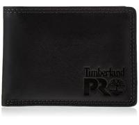 Timberland PRO Cartera RFID de Cuero con Bolsillo extraíble para Tarjetas Billetera, Negro/Brandy, Talla única para Hombre