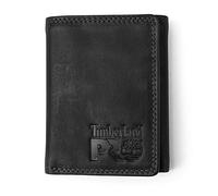 Timberland PRO Men's Leather Trifold Wallet with ID Window, Black/Bullard, One Size