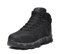 Timberland PRO Powertrain Sport Mid Alloy - Zapatos de trabajo industriales con puntera de seguridad para hombre, Negro/Gris-2024 Nuevo, 14 Wide