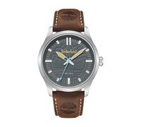 Timberland Rambush Esfera Gris Correa de Cuero Reloj analógico para Hombres, 42mm