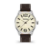 Timberland Ripley Z - Reloj para hombre con correa de piel marrón y crema, 3 ATM, marrón, talla única, Correa
