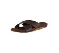 Timberland Seaton Bay Cross Strap Slide, Sandalias Hombre, Marrón (Dark Brown Leather), 43 EU