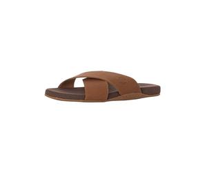 Timberland Seaton Bay Cross Strap Slide, Sandalias Hombre, Marrón Rust Leather, 45 EU