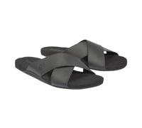 Timberland Seaton Bay Cross Strap Slide, Sandalias Hombre, Negro (Black Leather), 45 EU