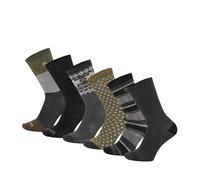 Timberland Seis pares de calcetines en caja de regalo para hombre en gris oscuro TB0A68UA052, gris oscuro, 43-45