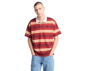 Timberland Ss Striped Rugby Polo Burnt Henna Talla: S | Polos Outlet | Hombre