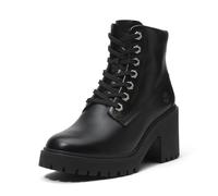 Timberland Stone Heights - Botas casuales con cordones medios para mujer, tacón bajo, 1-2 pulgadas, color marrón
