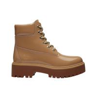 Timberland Stone Street - Botas impermeables con cordones (6 pulgadas, piel de patente, talla 38), color beige, Akj Beige Patent Leather, 38 EU