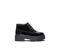 Timberland Stone Street Mid Lace Up Waterproof Boot Black Patent Leathe Talla: 38.5 | Botas Outlet | Mujer | Negro