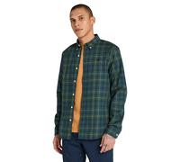 Timberland Stretch Poplin Check Shirt Green Gables Talla: S | Camisas Casuales Outlet | Hombre | Verde