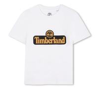 Timberland T60212 Camiseta para niño, Blanco/Negro, 12 años