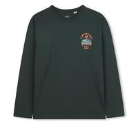 Timberland T60540 Camiseta para niño, Verde botella, 12 años