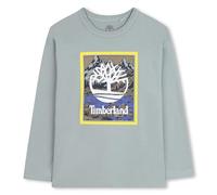 Timberland T60545 Camiseta para niño, Azul plateado, 12 años