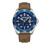Timberland TDWGB2230604 - Reloj analógico de Cuarzo para Hombre con Correa de Piel, Azul, Moderno