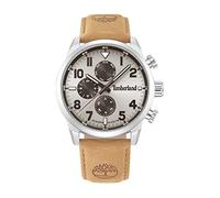Timberland TDWGF0009503 - Reloj analógico de Cuarzo para Hombre con Correa de Piel, marrón, Moderno