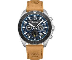 Timberland TDWGF0041701 - Reloj analógico de Cuarzo para Hombre con Correa de Piel, Negro