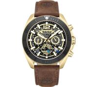 Timberland TDWGF0041702 - Reloj analógico de Cuarzo para Hombre con Correa de Piel, Negro