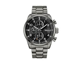Timberland TDWGK2201104 - Reloj analógico de Cuarzo para Hombre con Correa de Acero, Negro, Moderno