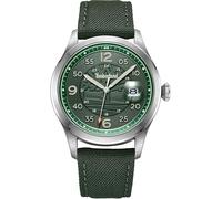 Timberland TDWGN2237504 - Reloj analógico de Cuarzo para Hombre con Correa de Piel, Verde, Moderno