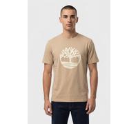 Timberland Tree Logo Short Sleeve Tee Medium Beige Talla: S | Camisetas con Decoración Impresa Outlet | Hombre | Marrón