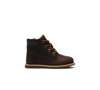 Timberland Unisex Pokey Pine Mid Lace Up With Zip Boot Dark Brown Talla: 24 | Calzado Outlet | kids | Marrón