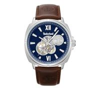 Timberland Williston Esfera Azul Marino Correa de Cuero marrón Reloj analógico para Hombres, 43,5mm