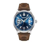 Timberland Williston-Small 43,5mm Reloj multifunción para Hombres Esfera Azul & Correa de Cuero marrón