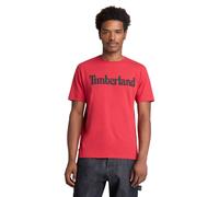 Timberland Wordmark Logo Short Sleeve Tee Medium Red Talla: L | Camisetas Básicas Outlet | Hombre | Rojo