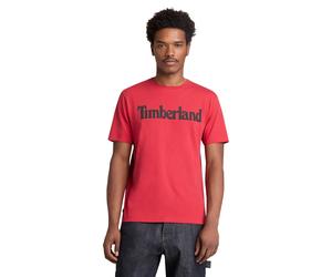 Timberland Wordmark Logo Short Sleeve Tee Medium Red Talla: M | Camisetas Básicas Outlet | Hombre | Rojo