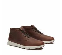 TIMBERLAND Zapatillas deportivas tobilleras de piel PARKER STREET MID LACE. Color Marrón