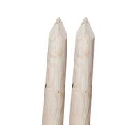 TIMBERMIK ø 8cm Pack De 2 Estacas De Madera Con Punta Largo 220 cm Tutores para Plantas Sin Impregnar Poste Jardín Madera Natural Para Árboles Poste Para Valla Piquetas