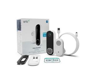 Timbre Arlo AVDK4001-100PES Wi-Fi Inalámbrico y Alámbrico Exterior Visión Nocturna 2K Chime