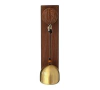 Timbre Autoadhesivo - Timbre de Puerta con Sonido de Madera, Alarma de de de Cobre, decoración rústica para Colgar, fácil instalación sin taladrar | casa, Frontal, Tienda