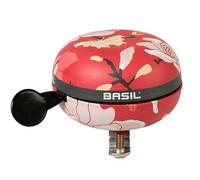 Timbre Bicicleta Basil Big Bell Magnolia Acero Bicicleta Campana Ø 80 mm Rojo