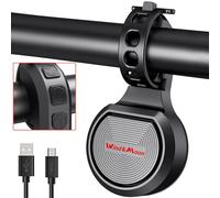 Timbre Bicicleta con Bocina de Alarma Antirrobo 80-130dB Ajuste de Volumen USB Recargable Timbre Bici a Prueba de Agua, 22-32 mm Manillar Timbre de Bicicleta para Scooter/Bicicleta