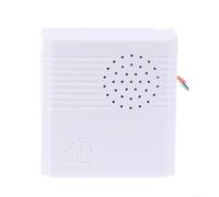 Timbre con cable de 12 V CC con 38 voces, sonido claro de 90 dB para control de acceso, timbre electrónico de bienvenida para montaje en pared para reemplazo de oficina en casa, plástico ABS blanco, 6