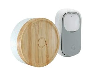 Timbre con hilos Bamboo (Funcionamiento en red, Bamboo/Gris, 70 x 80 x 80 mm)