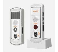 Timbre con intercomunicador inalámbrico solar para comunicación a larga distancia a través de paredes y sistema de intercomunicación no visual.