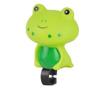 Timbre de bicicleta infantil con diseño de dinosaurio para scooters y bicicletas de equilibrio, fuerte y transparente (rana)