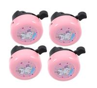 Timbre de Bicicleta para Niño Niña Pequeños 4 Piezas, Rosa, Plástico | Manillar de 22mm, Diseño Ajustable y Decorativo, para Parques y Aventuras al Aire
