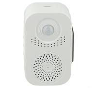 Timbre de bienvenida con sensor de movimiento y voz grabable para tiendas, fábricas y supermercados, detección infrarroja, para una fácil instalación, blanco (20 voces/grabable)